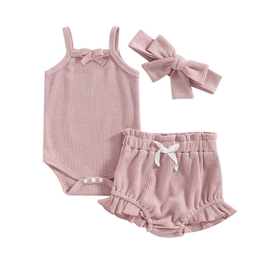 Waffle Set - Pink - Flower Girl Dress - Aylu Bebe